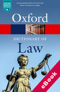Cover of Oxford Dictionary of Law (eBook)