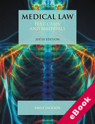 Cover of Medical Law: Text, Cases and Materials (eBook)