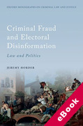 Cover of Criminal Fraud and Election Disinformation: Law and Politics (eBook)