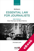 Cover of McNae's Essential Law for Journalists (eBook)