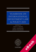 Cover of Yearbook on International Investment Law and Policy 2020 (eBook)