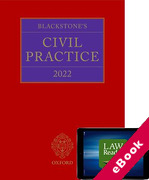 Cover of Blackstone's Civil Practice 2022: Digital Pack (eBook)