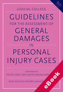 Cover of Judicial College Guidelines for the Assessment of General Damages in Personal Injury Cases (eBook)