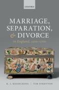 Cover of Marriage, Separation, and Divorce in England, 1500-1700