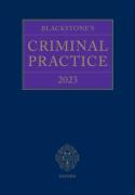 Cover of Blackstone's Criminal Practice 2023 (with Supplement 1 only)