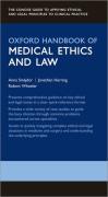 Cover of Oxford Handbook of Medical Ethics and Law