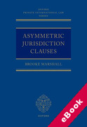 Cover of Asymmetric Jurisdiction Clauses (eBook)