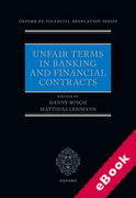 Cover of Unfair Terms in Banking and Financial Contracts (eBook)