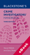 Cover of Blackstone's Crime Investigator's Handbook (eBook)