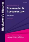 Cover of Blackstone's Statutes on Commercial &#38; Consumer Law