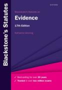 Cover of Blackstone's Statutes on Evidence