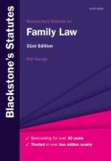 Cover of Blackstone's Statutes on Family Law
