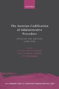 Cover of The Austrian Codification of Administrative Procedure: Diffusion and Oblivion (1920-1970)