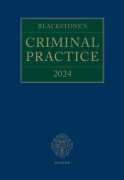 Cover of Blackstone's Criminal Practice 2024 (Book, 3 Supplements & eBook Pack)