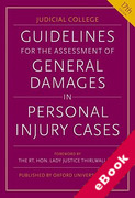 Cover of Judicial College Guidelines for the Assessment of General Damages in Personal Injury Cases (eBook)