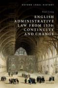 Cover of English Administrative Law from 1550: Continuity and Change