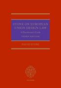 Cover of Stone on European Union Design Law: A Practitioner's Guide