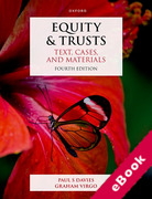 Cover of Equity & Trusts: Text, Cases, and Materials (eBook)