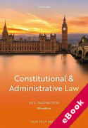Cover of Core Text: Constitutional and Administrative Law (eBook)
