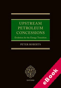 Cover of Upstream Petroleum Concessions: Evolution for the Energy Transition (eBook)