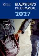 Cover of Blackstone's Police Manual 2027 Volume 1: Crime