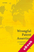 Cover of Wrongful Patent Assertion:	A Comparative Law and Economics Analysis (eBook)