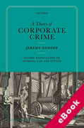 Cover of A Theory of Corporate Crime (eBook)