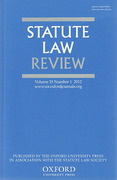 Cover of Statute Law Review: Print Only