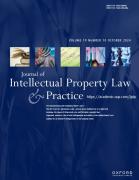 Cover of Journal of Intellectual Property Law and Practice: Print + Online