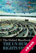 Cover of The Oxford Handbook of the UN Human Rights System (eBook)