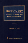 Cover of Dictionary of International and Comparative Law