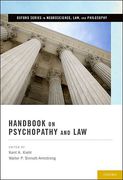 Cover of Handbook of Psychopathy and Law