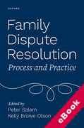 Cover of Family Dispute Resolution: Process and Practice (eBook)