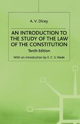 Cover of An Introduction to the Study of the Law of the Constitution