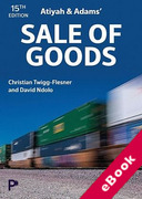 Cover of Atiyah and Adams' Sale of Goods (eBook)