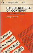 Cover of Hatred, Ridicule or Contempt: Book of Libel Cases