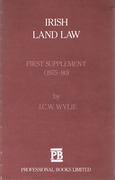 Cover of Irish Land Law with 1st Supplement (1975-1980)