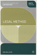 Cover of Palgrave Law Masters: Legal Method