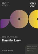 Cover of Core Statutes on Family Law 2020-21