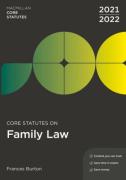Cover of Core Statutes on Family Law 2021-22