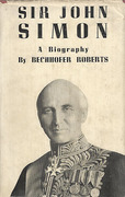 Cover of Sir John Simon: A Biography - Being an Account of the Life and Career of John Alllsebrook Simon