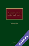 Cover of Summary Summons: Practice and Procedure (Book & eBook Pack)