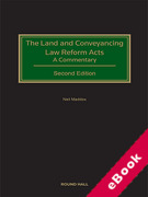 Cover of Land and Conveyancing Law Reform Acts: A Commentary (eBook)