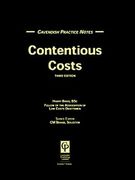 Cover of Contentious Costs: Practice Notes
