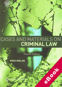 Cover of Cases and Materials on Criminal Law (eBook)