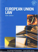 Cover of Routledge-Cavendish Lawcards: European Union Law