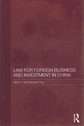Cover of Law for Foreign Business and Investment in China