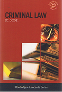 Cover of Routledge Lawcards: Criminal Law 2010 - 2011