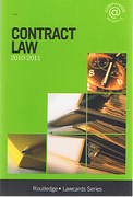 Cover of Routledge Lawcards: Contract Law 2010 - 2011