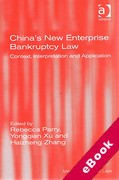 Cover of China's New Enterprise Bankruptcy Law: Context, Interpretation and Application (eBook)